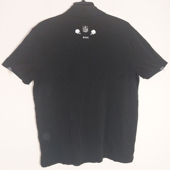 EUC BOSS X NFL Men's Pique Cotton Miami Dolphins Punter Polo Black/Aqua Size L - Picture 8 of 16